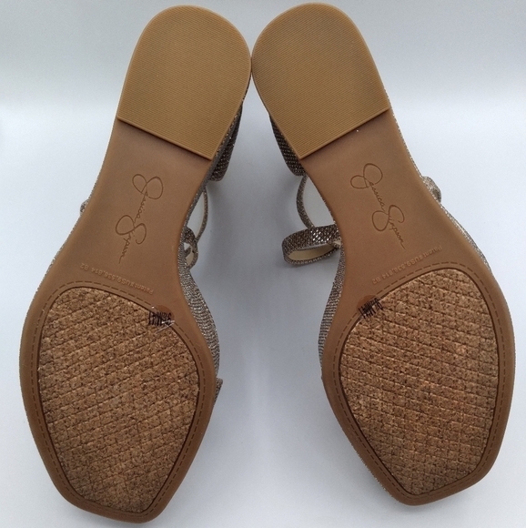 NEW Jessica Simpson | "Samira" Sparkle gold platform wedge - Picture 9 of 11